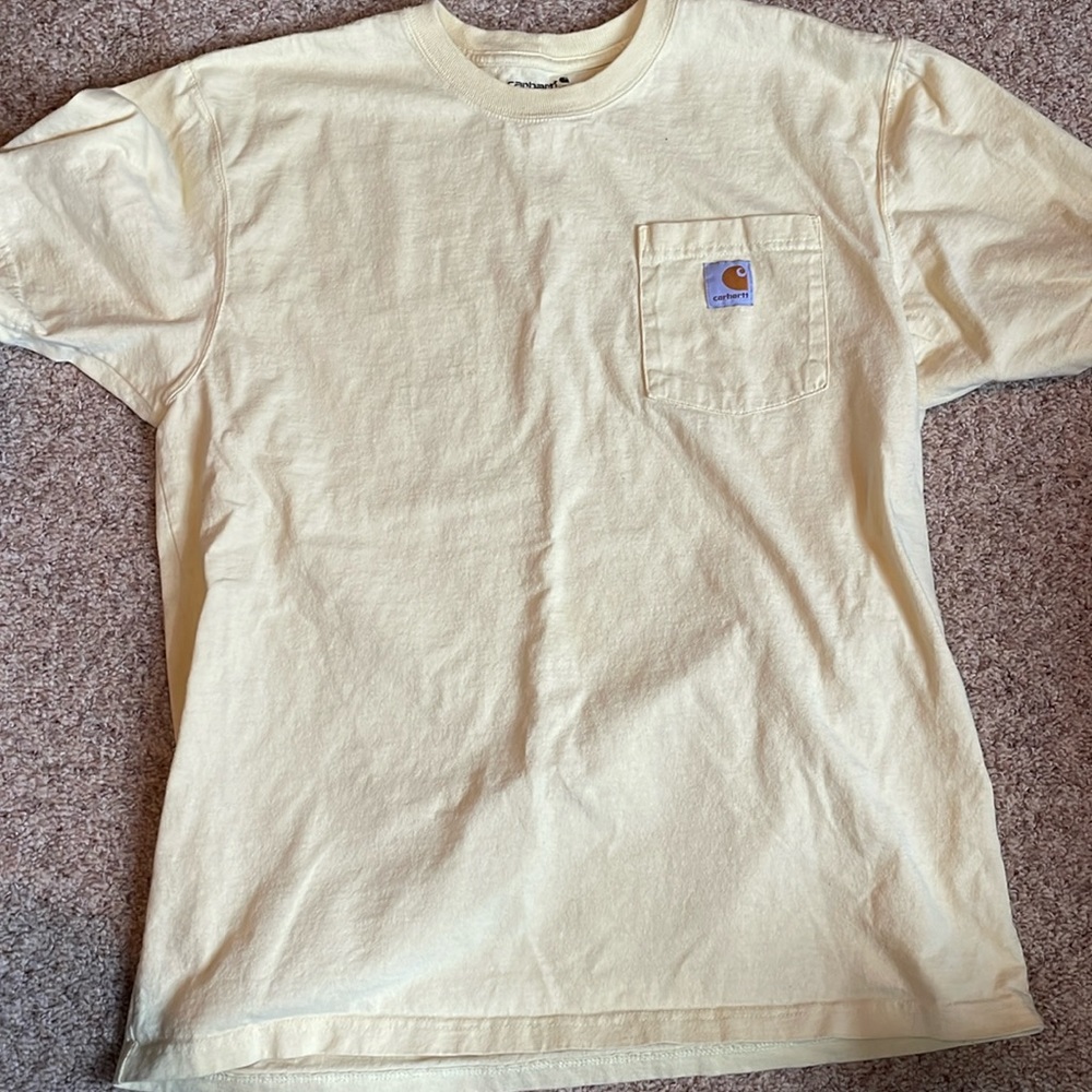 Carhartt Pale Yellow Short Sleeve Pocket Tee